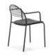 SILLA 57x55x80 METAL NEGRO/COJIN POLIPIEL NEGRO