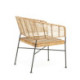 SILLA 58x53x73 METAL NEGRO/MIMBRE NATURAL