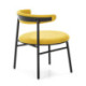 SILLA 59x59x70 METAL NEGRO/TELA HE578-10 AMARILLO