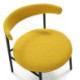 SILLA 59x59x70 METAL NEGRO/TELA HE578-10 AMARILLO