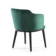 SILLA 61x58x78 MADERA NEGRO/TELA VERDE