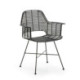 SILLA 67x56x83 MIMBRE NEGRO/METAL NEGRO