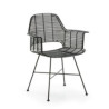SILLA 67x56x83 MIMBRE NEGRO/METAL NEGRO