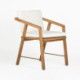 SILLON 51x54x70 MADERA TECA ARENA/CANVAS BLANCO