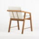 SILLON 51x54x70 MADERA TECA ARENA/CANVAS BLANCO