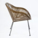 SILLON 53x71x81 METAL/MIMBRE MARRON