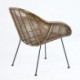SILLON 53x71x81 METAL/MIMBRE MARRON