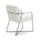 SILLON 56x70x86 METAL NEGRO/LANA SINTETICO BLANCO