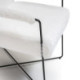 SILLON 56x70x86 METAL NEGRO/LANA SINTETICO BLANCO