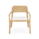 SILLON 63x66x72 MADERA NATURAL/RATAN NATURAL/TELA BLANCO YB331-1