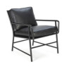 SILLON 63x95x79 METAL GRIS OSCURO/POLIPIEL NEGRO