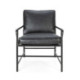 SILLON 63x95x79 METAL GRIS OSCURO/POLIPIEL NEGRO