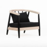SILLON 64x70x66 MADERA NATURAL/NEGRO/TELA NEGRO