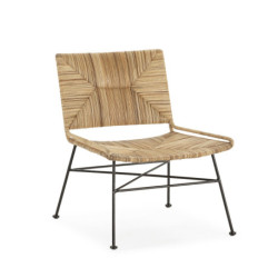 SILLON 65x56x72 METAL NEGRO/MIMBRE NATURAL