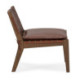 SILLON 65x71x70 MADERA DE TECA NATURAL/CUERO/P.PIEL MARRON