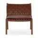 SILLON 65x71x70 MADERA DE TECA NATURAL/CUERO/P.PIEL MARRON