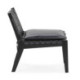 SILLON 65x71x70 MADERA DE TECA/CUERO/P.PIEL NEGRO