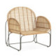 SILLON 69x75x84 METAL NEGRO/MIMBRE NATURAL