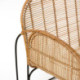 SILLON 69x75x84 METAL NEGRO/MIMBRE NATURAL