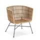 SILLON 70x64x70 METAL NEGRO/MIMBRE NATURAL