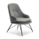SILLON 70x78x95 METAL NEGRO/TELA GRIS