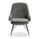 SILLON 70x78x95 METAL NEGRO/TELA GRIS