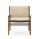 SILLON 70x80x76 MADERA NATURAL/CUERO NEGRO/TELA CAMEL