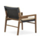 SILLON 70x80x76 MADERA NATURAL/CUERO NEGRO/TELA CAMEL
