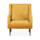 SILLON 70x80x88 TERCIOPELO AMARILLO/METAL NEGRO