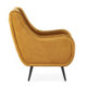 SILLON 70x80x88 TERCIOPELO AMARILLO/METAL NEGRO
