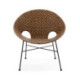 SILLON 72x66x76 METAL NEGRO/MIMBRE NATURAL/MARRON