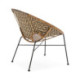 SILLON 72x66x76 METAL NEGRO/MIMBRE NATURAL/MARRON