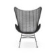 SILLON 74x81x110 MIMBRE NEGRO/METAL NEGRO