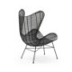 SILLON 74x81x110 MIMBRE NEGRO/METAL NEGRO