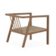 SILLON 77x75x80 TELA BLANCO/MADERA TECA