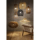 SILLON 77x75x80 TELA BLANCO/MADERA TECA