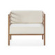 SILLON 78x72x68 MADERA TECA/TELA BLANCO