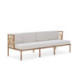 SOFA 190x76x65 MADERA DE TECA/RATAN/TELA BLANCO