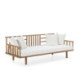 SOFA 190x90x83 MADERA TECA/TELA BLANCA