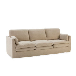 SOFA 4P 253x107x92 TELA VELAZQUEZ BLANCO NATUR