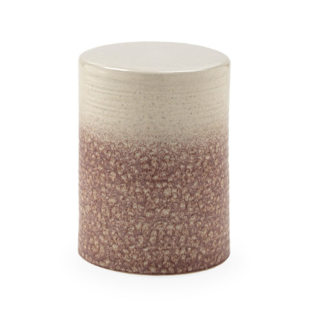 TABURETE 32,5x32,5x46 CERAMICA BLANCO/CORAL