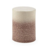 TABURETE 32,5x32,5x46 CERAMICA BLANCO/CORAL