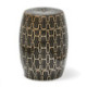TABURETE 32x32x43 CERAMICA NEGRO/DORADO