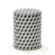 TABURETE 33x33x43 CERAMICA BLANCO/NEGRO/GRIS