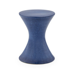 TABURETE 33x33x44 CERAMICA AZUL