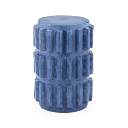 TABURETE 35x35x45 CERAMICA AZUL