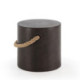 TABURETE 40x40x40 CON ASA CUERDA/CEMENTO NEGRO
