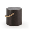 TABURETE 40x40x40 CON ASA CUERDA/CEMENTO NEGRO