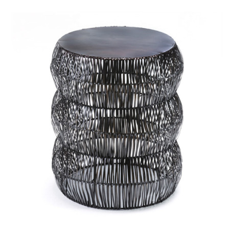 TABURETE 43x43x50 METAL COLOR BRONCE ENVEJECIDO