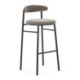 TABURETE ALTO 44x46x94 METAL NEGRO/TELA SOHO-103 GRIS